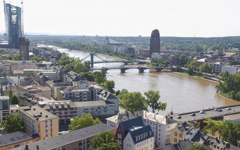Vista aérea de la ciudad de Frankfurt